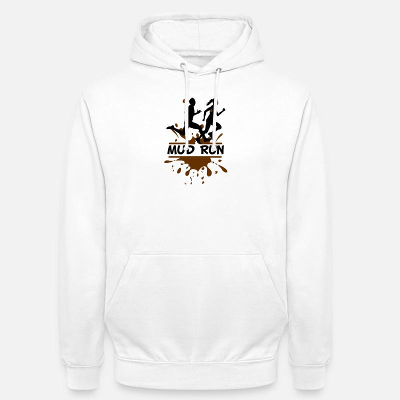 Mud Run Duo – Modder Runners - Sweat-shirt à capuche unisexe - blanc