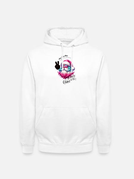 Weihnachtsmann - Fröhliche Weihnachten - Design3 - Unisex Hoodie - Weiß