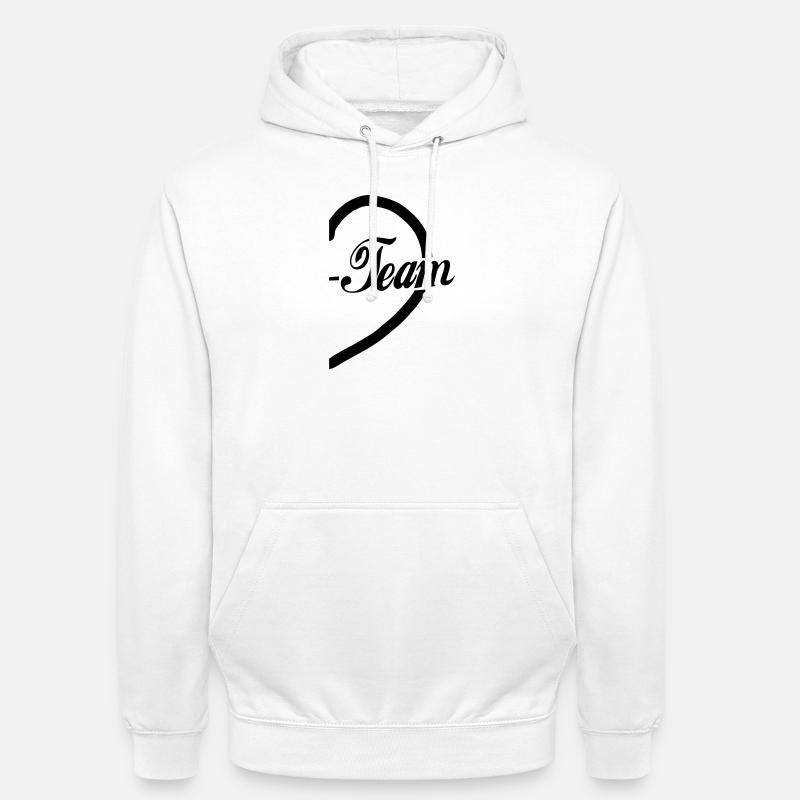 Cœur d’équipe - Sweat-shirt à capuche unisexe - blanc