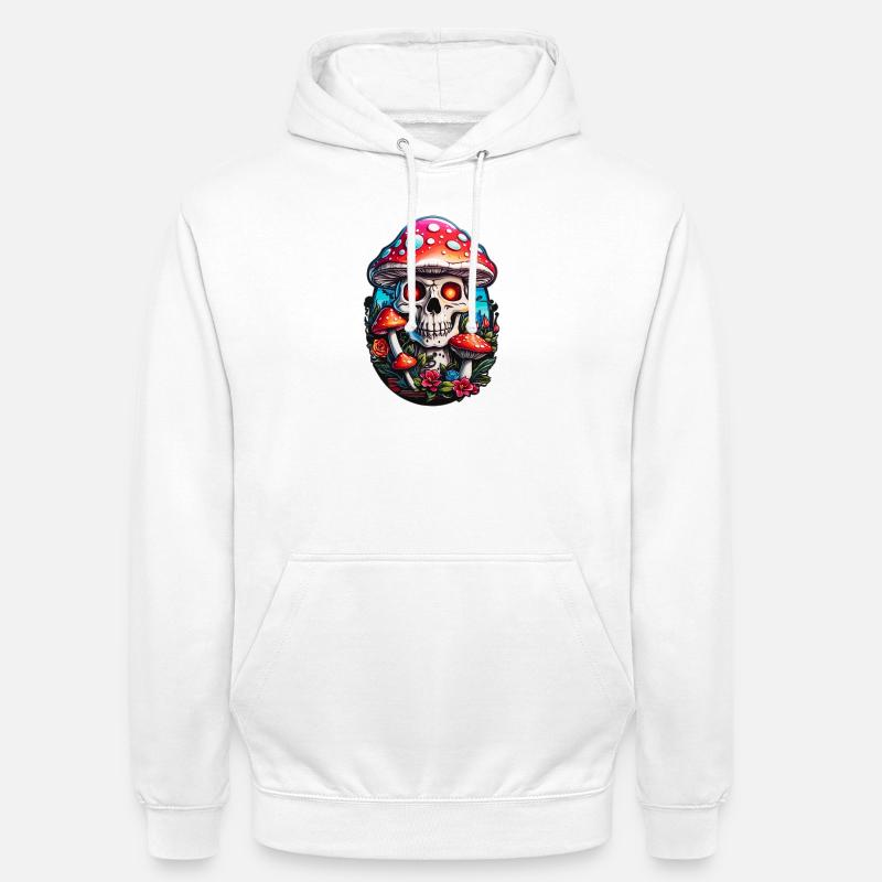 Skull Toadstool - Unisex Hoodie - white