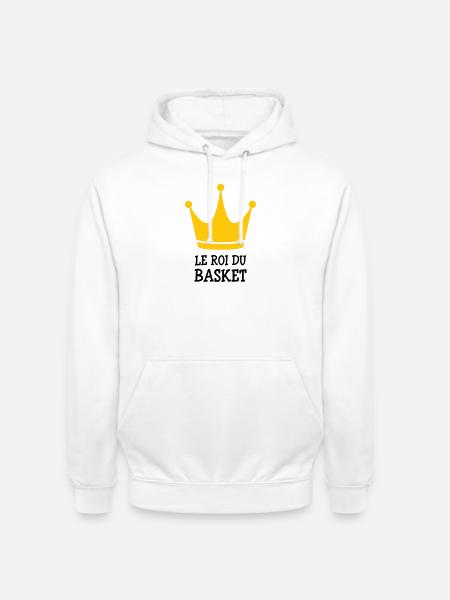 Le Roi du Basket - Sweat-shirt à capuche unisexe - blanc