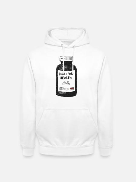 Ride for health - Unisex Hoodie - Weiß