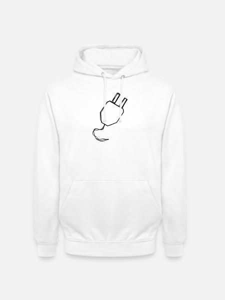 Stecker handgezeichnet - Unisex Hoodie - Weiß