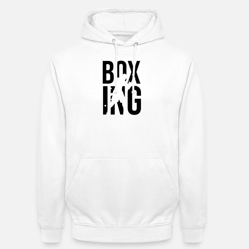 boxe - Sweat-shirt à capuche unisexe - blanc