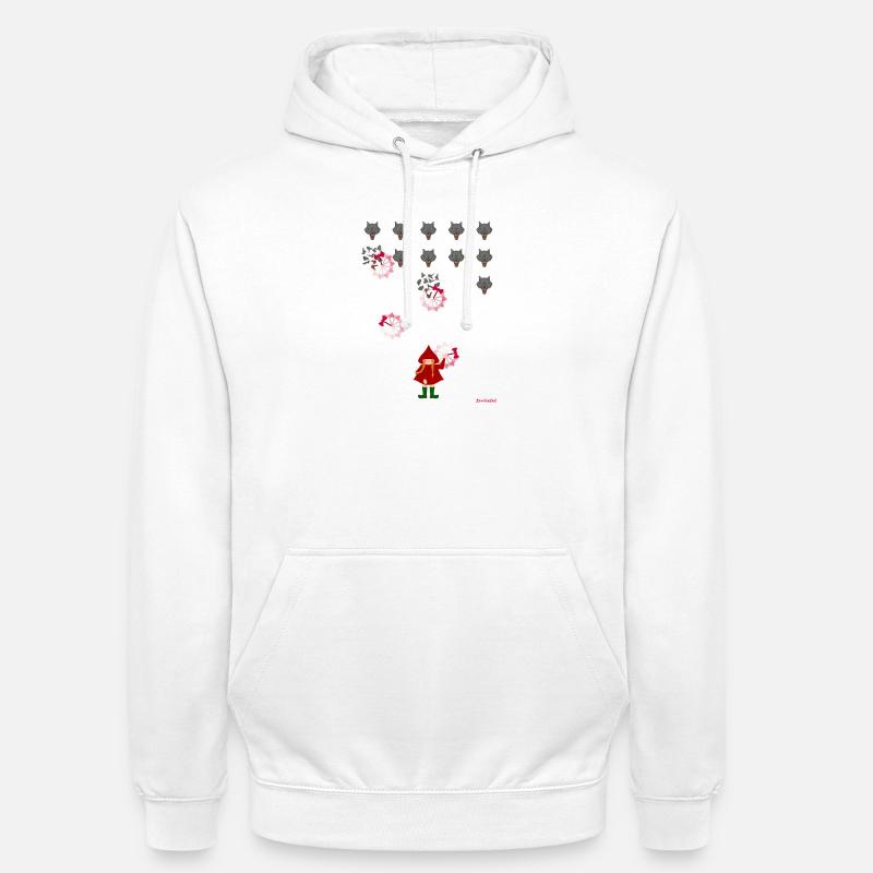 Le Petit Chaperon Rouge joue - Sweat-shirt à capuche unisexe - blanc