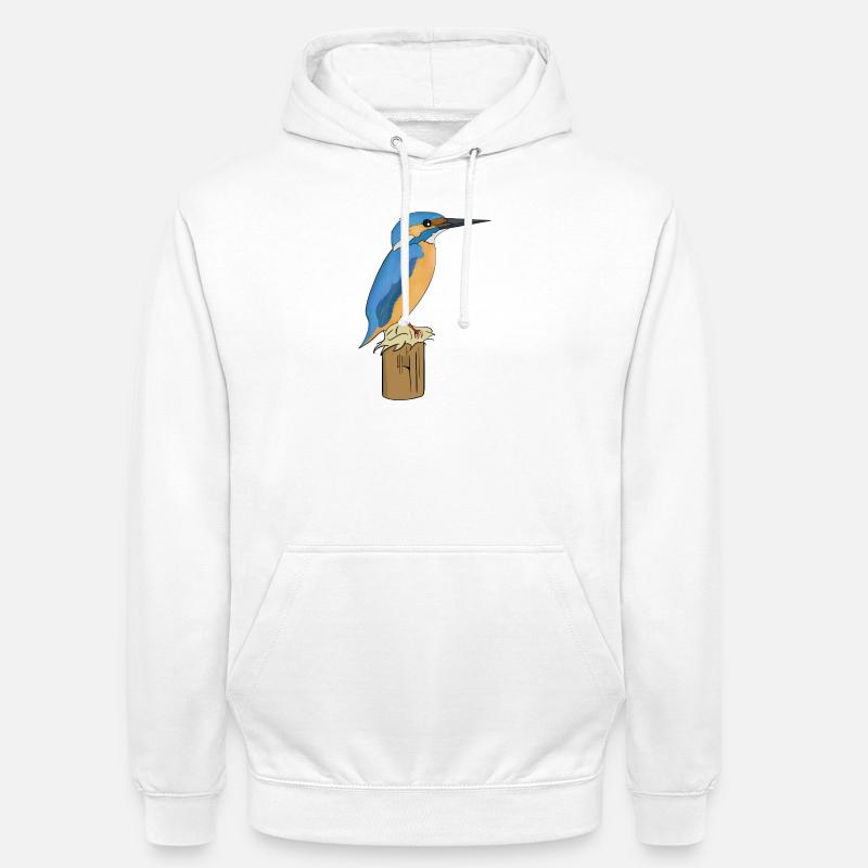 Eisvogel Vogel - Unisex Hoodie - Weiß