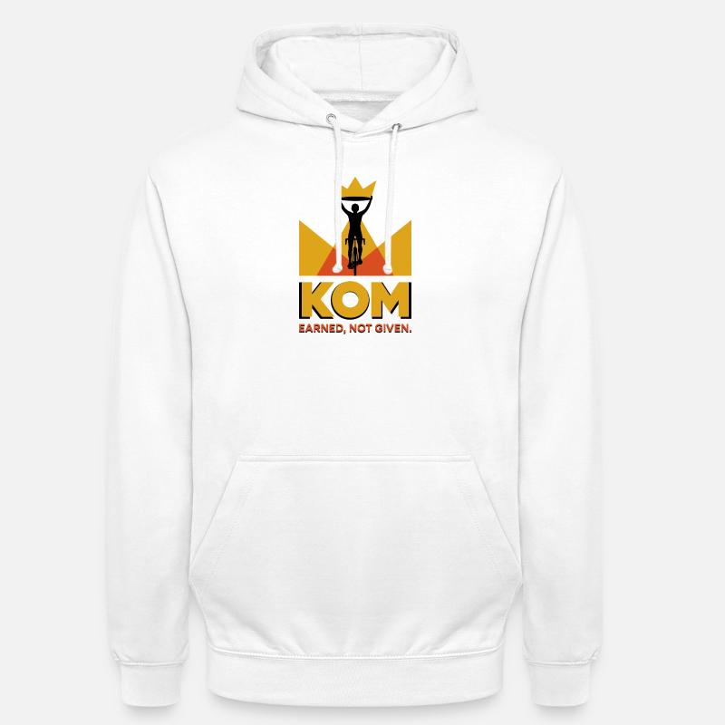Radfahrer KOM Krone Logo Geschenk - Unisex Hoodie - Weiß