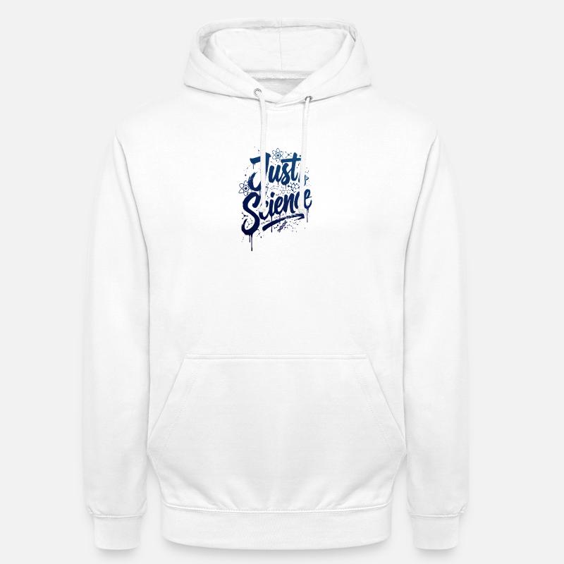 Po prostu Science Blue Splash - Bluza z kapturem typu unisex - biały