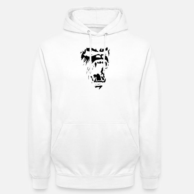Gorilla - Sweat-shirt à capuche unisexe - blanc