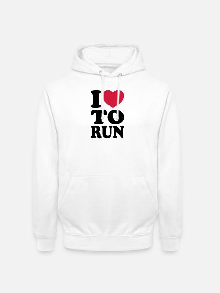 I love to run - Unisex Hoodie - white