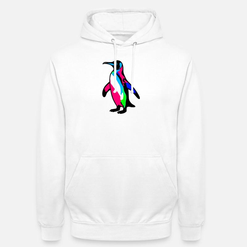 Pingouin - Sweat-shirt à capuche unisexe - blanc