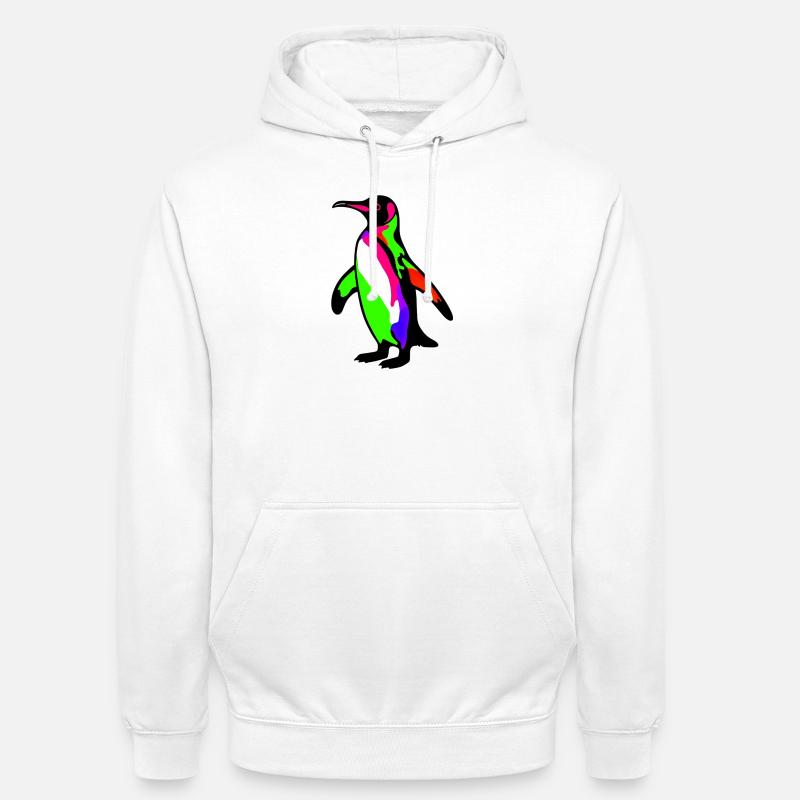 Pingouin - Sweat-shirt à capuche unisexe - blanc