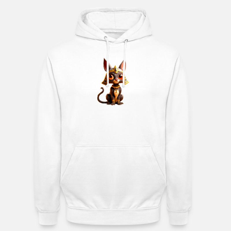 Chat égyptien d’Anubis - Sweat-shirt à capuche unisexe - blanc