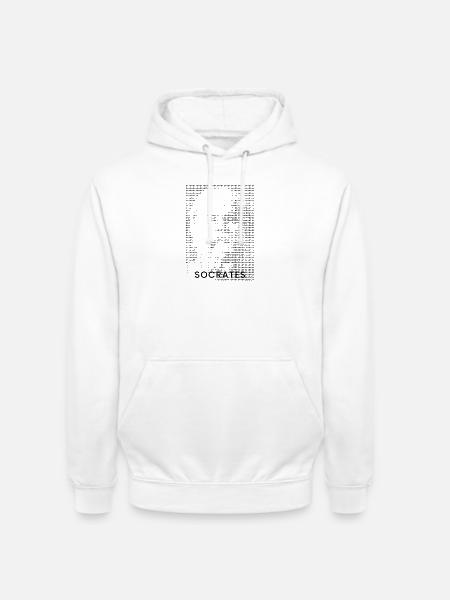 Sokrates ASCII-Porträt - Unisex Hoodie - Weiß