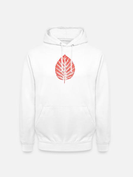 Buchenblatt / Blatt Rotbuche - Wald & Botanik - Unisex Hoodie - Weiß