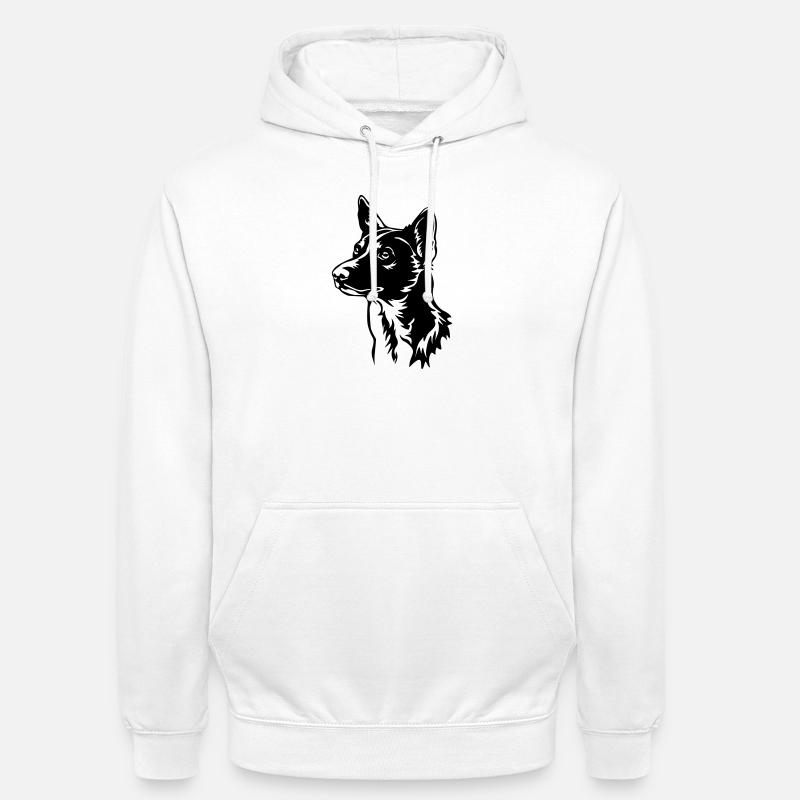 Tête de Basenji - Sweat-shirt à capuche unisexe - blanc