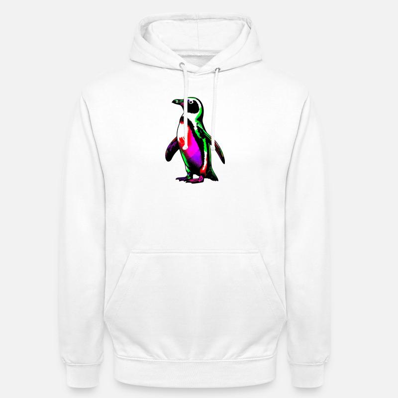 Pingouin - Sweat-shirt à capuche unisexe - blanc