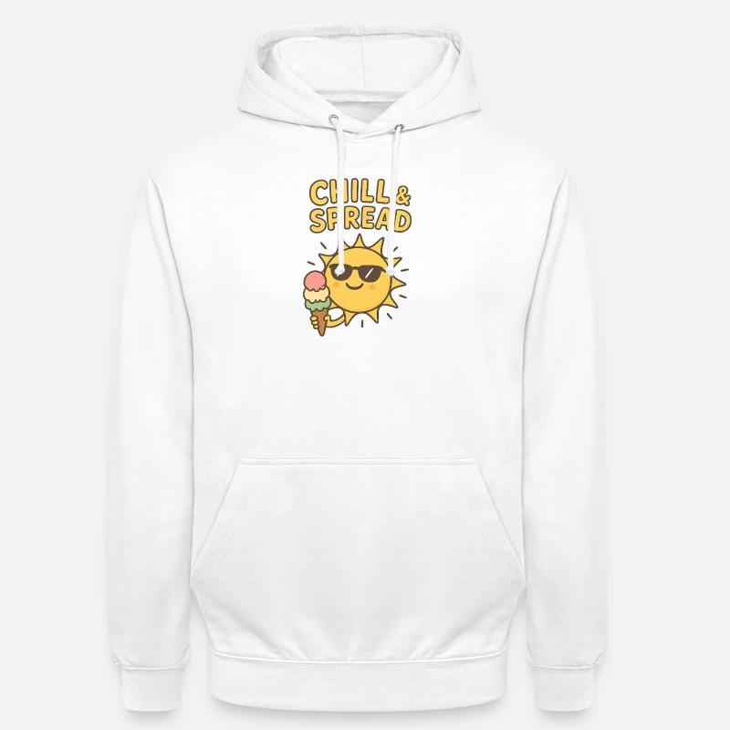 Chill & Spread Sonne Eis Spaß - Sweat-shirt à capuche unisexe - blanc