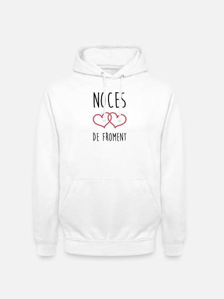 wheat wedding 3 years of marriage - Unisex Hoodie - white