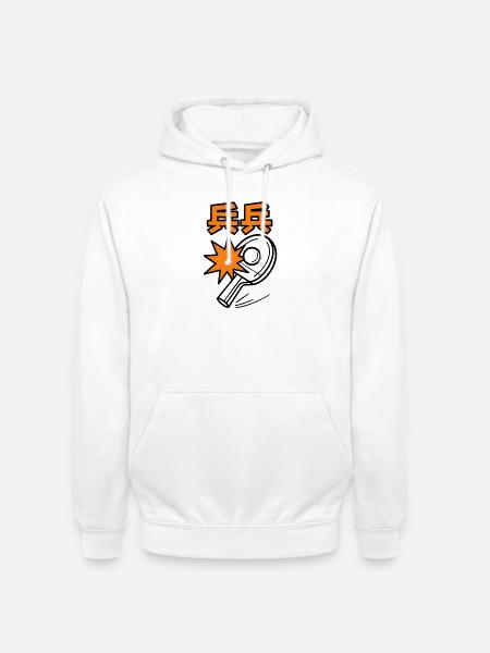 Ping Pong - Tennis de Table - Unisex Hoodie - white