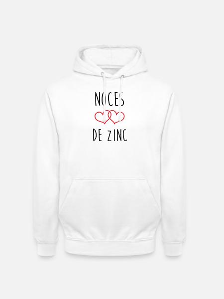 Zinc Wedding 76 Years - Unisex Hoodie - white