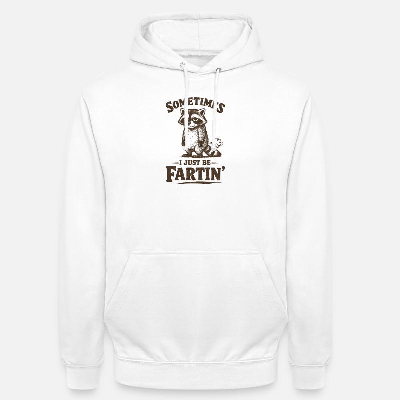 Parfois, je pète simplement. - Sweat-shirt à capuche unisexe - blanc