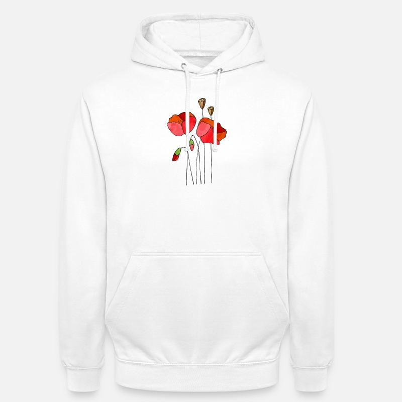 Fleur - Sweat-shirt à capuche unisexe - blanc