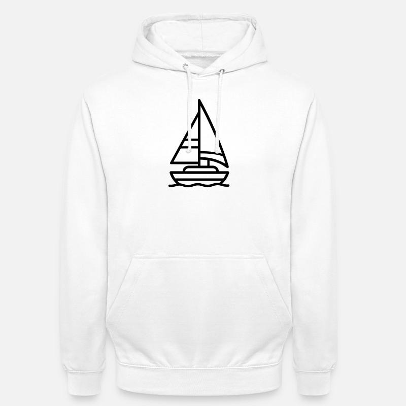 voilier - Sweat-shirt à capuche unisexe - blanc