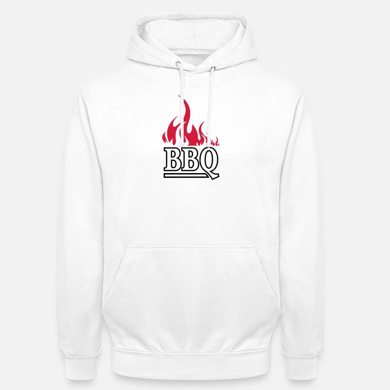 Flammenrot Barbeque BBQ - Unisex Hoodie - Weiß