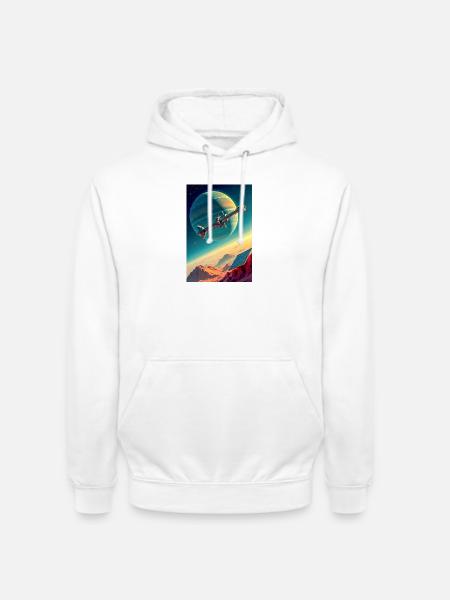 Humanity Finally Finds Its New Home in Space - Unisex Hoodie - white