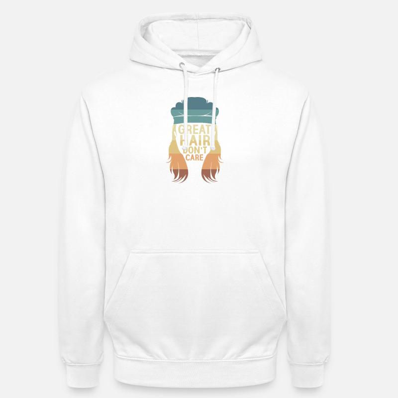 Coupe mullet coupe mulet - Sweat-shirt à capuche unisexe - blanc