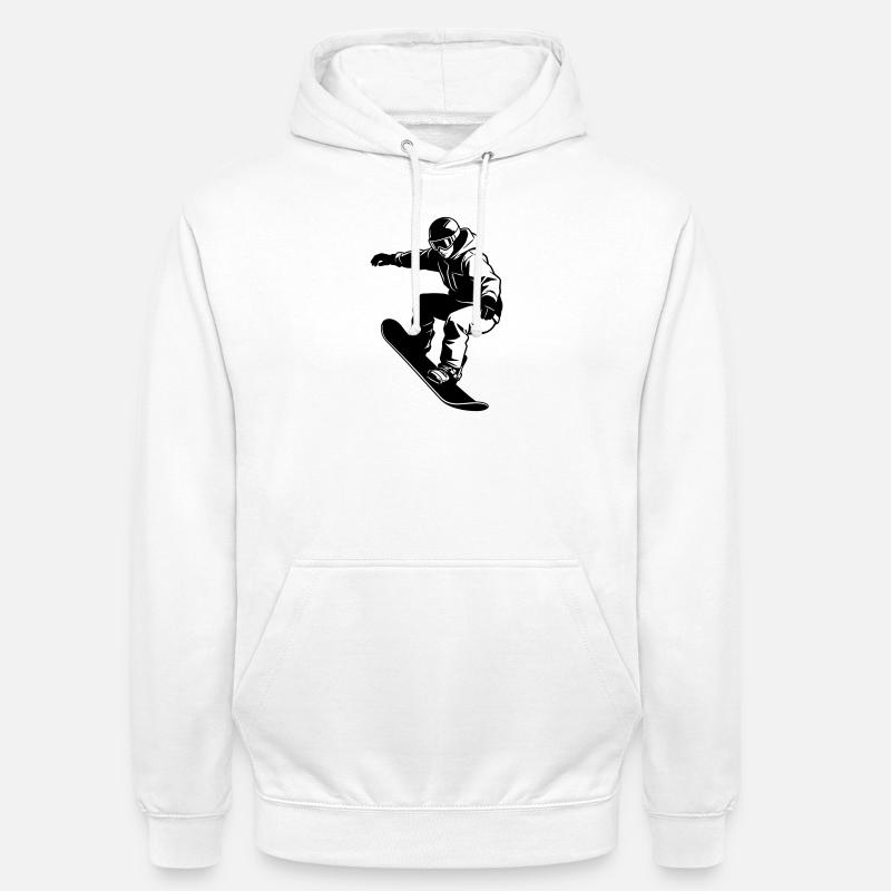 Snowboardeur - Sweat-shirt à capuche unisexe - blanc