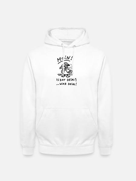 Moin Möwe War Deins Lustiger Spruch - Unisex Hoodie - Weiß