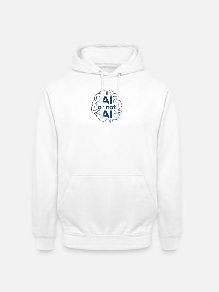 KI-Logo Künstliche Intelligenz (KI) - Unisex Hoodie - Weiß