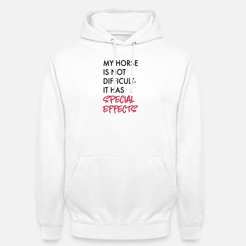 Cheval - Sweat-shirt à capuche unisexe - blanc