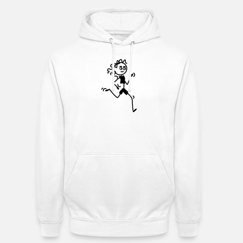 Läuferin Mädchen oder Frau - Unisex Hoodie - Weiß