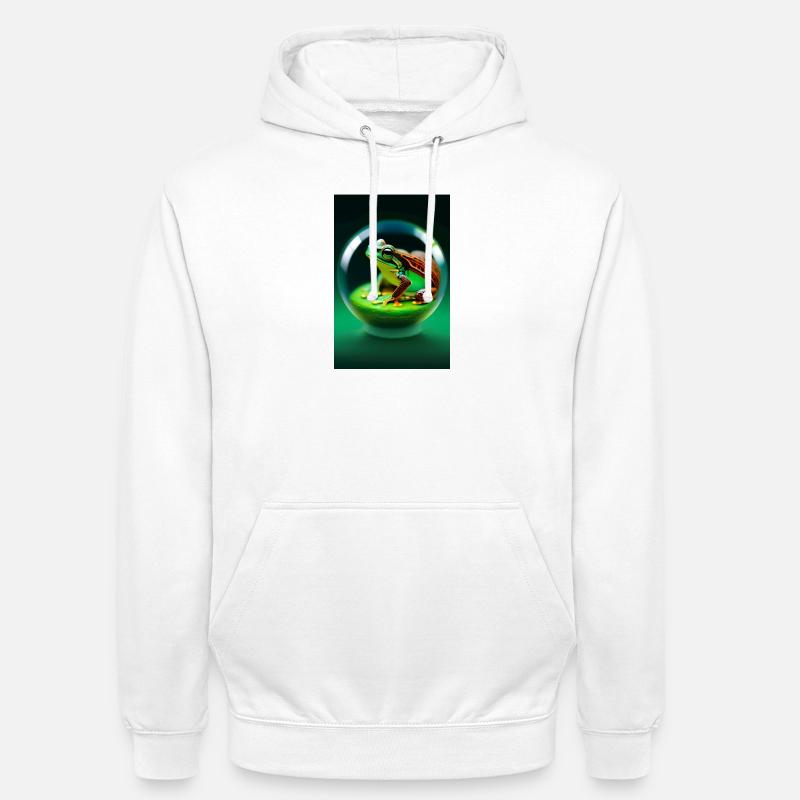 Frosch in einer Kugel - Unisex Hoodie - Weiß