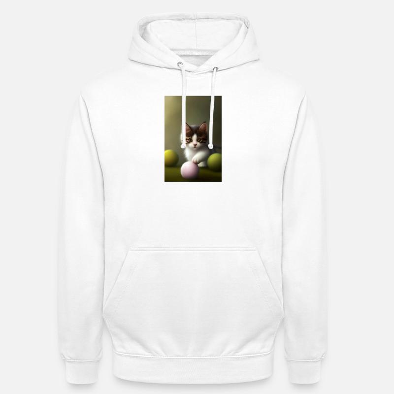 Bébé chat - Sweat-shirt à capuche unisexe - blanc