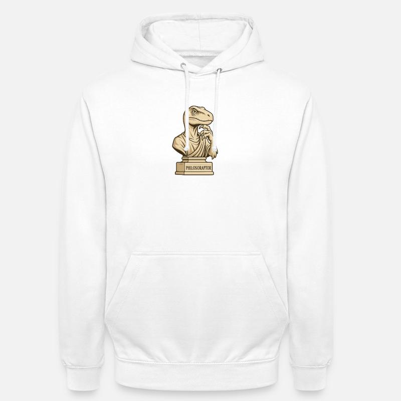 Philosoraptor - Sweat-shirt à capuche unisexe - blanc