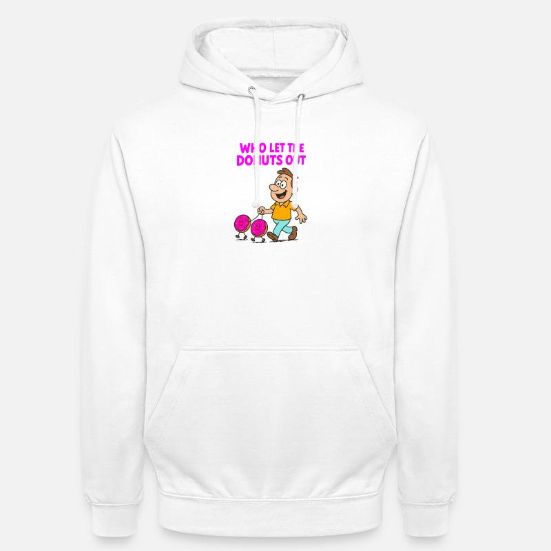 Conception d’expression de beignet humoristique - Sweat-shirt à capuche unisexe - blanc
