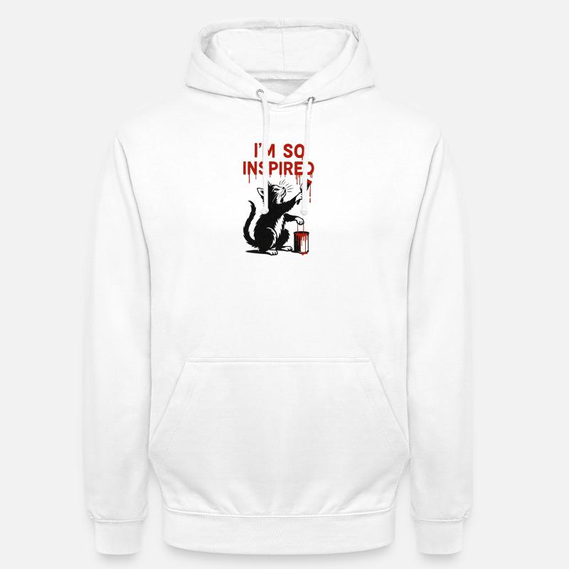Conception inspirée de l’art du chat - Sweat-shirt à capuche unisexe - blanc