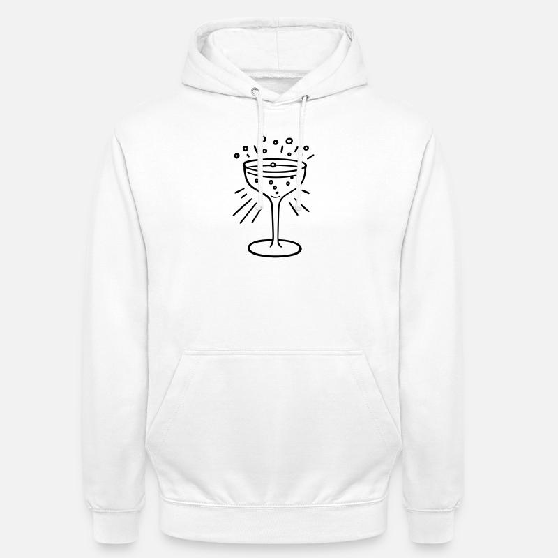Glass bubbles and radiating lines - Unisex Hoodie - white