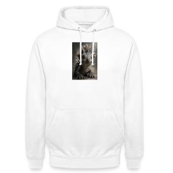 Little Stegosaurus Portrait - Unisex Hoodie - white - Front - AI Model Male 185 dark (185cm) & AI Model Female 172 dark (172cm)