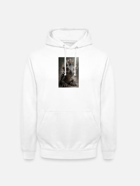 Little Stegosaurus Portrait - Unisex Hoodie - white