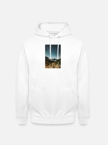 Die Milchstraße oberhalb der Agrafa-Berge - Unisex Hoodie - Weiß