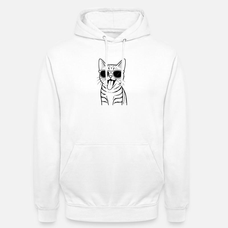 Vibrations lunettes de soleil pour chat - Sweat-shirt à capuche unisexe - blanc