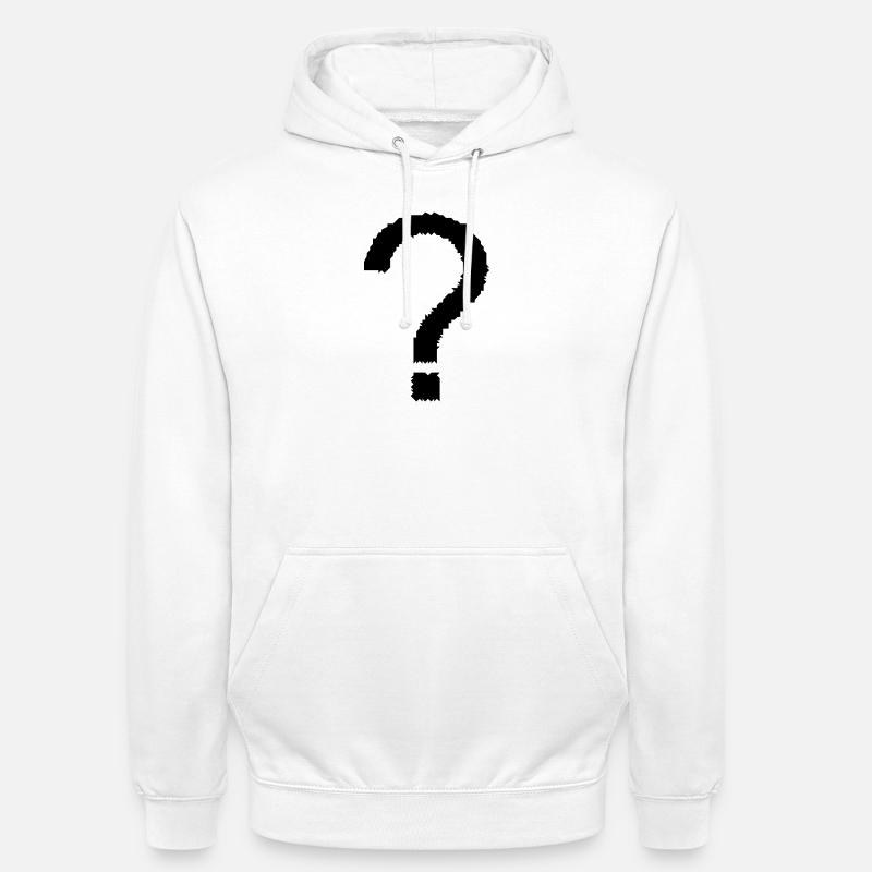 point d'interrogation - Sweat-shirt à capuche unisexe - blanc