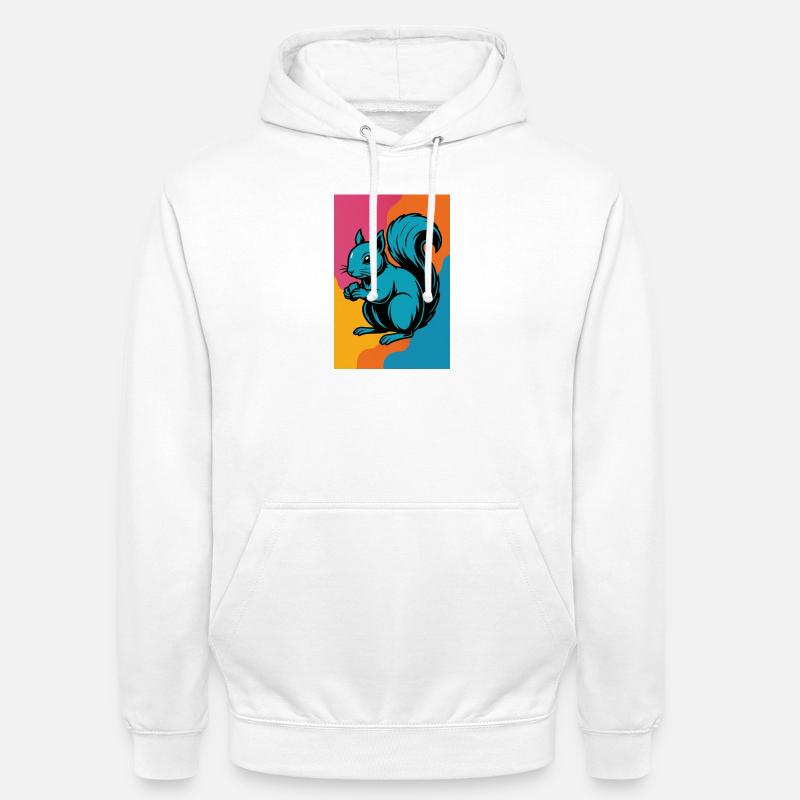 Buntes Eichhörnchen Pop Art - Unisex Hoodie - Weiß