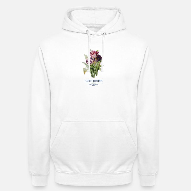 Tulip Bloom Fleurs de Printemps - Unisex Hoodie - white