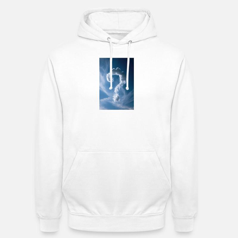 Cloud Question Mark Sky - Unisex Hoodie - white